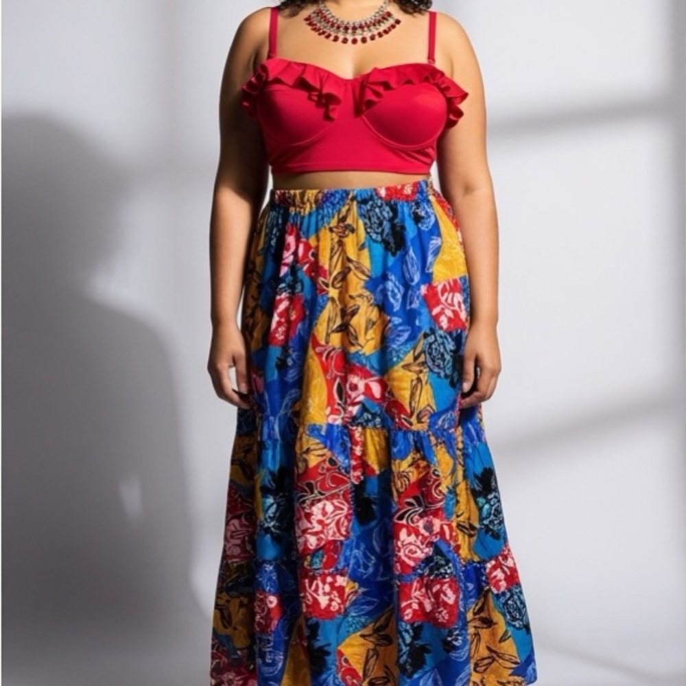 ‎Vintage Imagine No Boundaries Brilliantly Colored Hawaiian Skirt - 20W